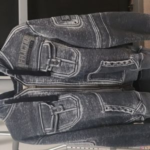 Affliction black premium men's hoodie large